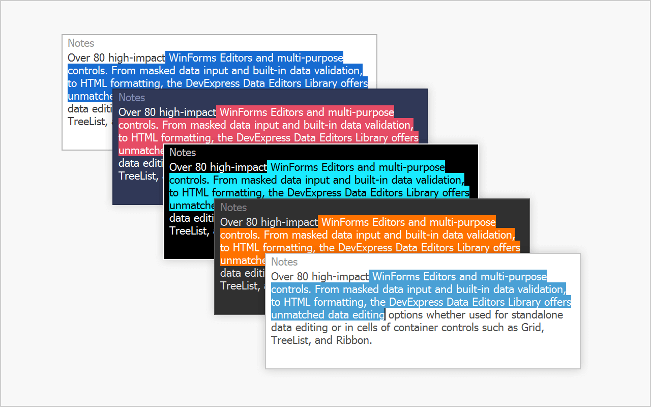 Text Input Controls Winforms Ui For Net Developers Devexpress