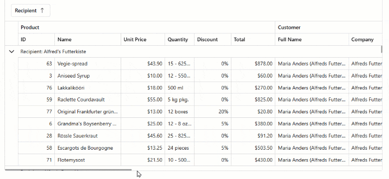 Blazor Grid & TreeList — Column Virtualization