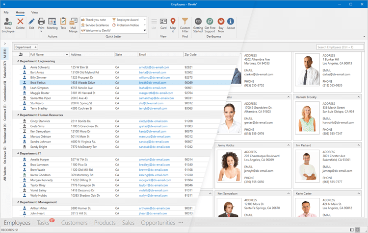 devexpress wpf gridcontrol treeview example