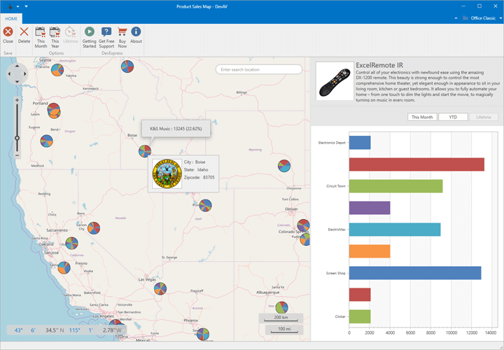 DevExpress Mapping for WPF