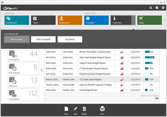 wpf extended menu