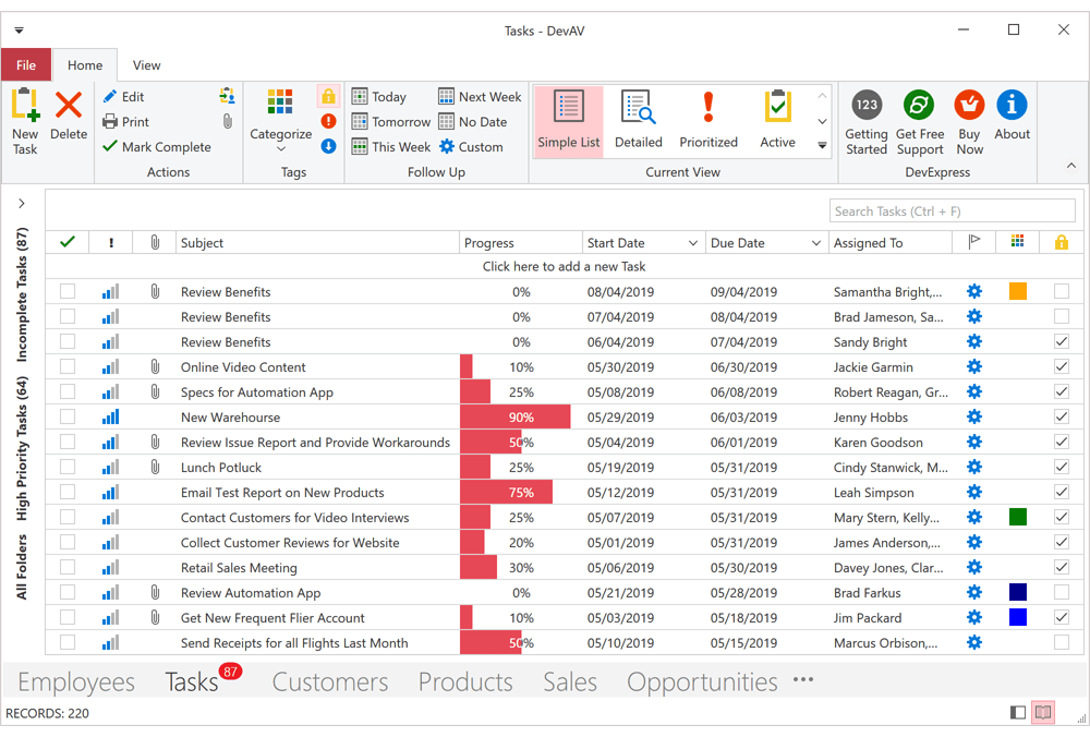 Custom Windows 10 Light Theme - WPF UI Controls | DevExpress