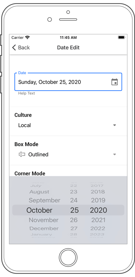 Date Edit - Xamarin.Forms UI | DevExpress