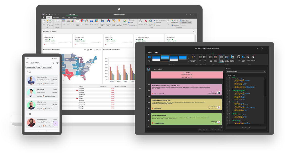 DevExpress UI Controls