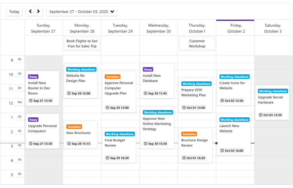 Appointment Templates - Blazor Scheduler | DevExpress