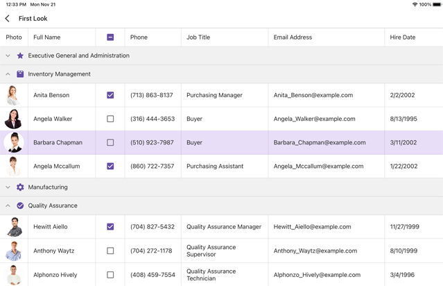 Data Grid Control for .NET MAUI, DevExpress