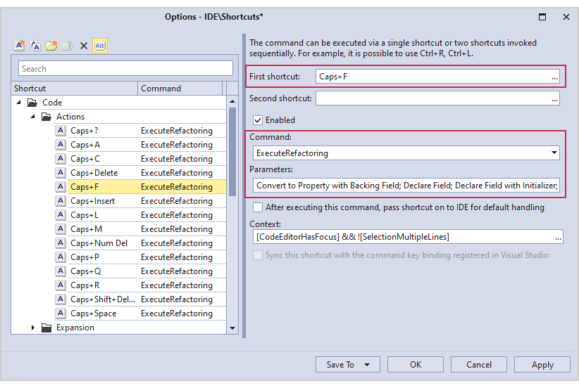 Caps as a Shortcut Modifier - What's New in CodeRush | DevExpress