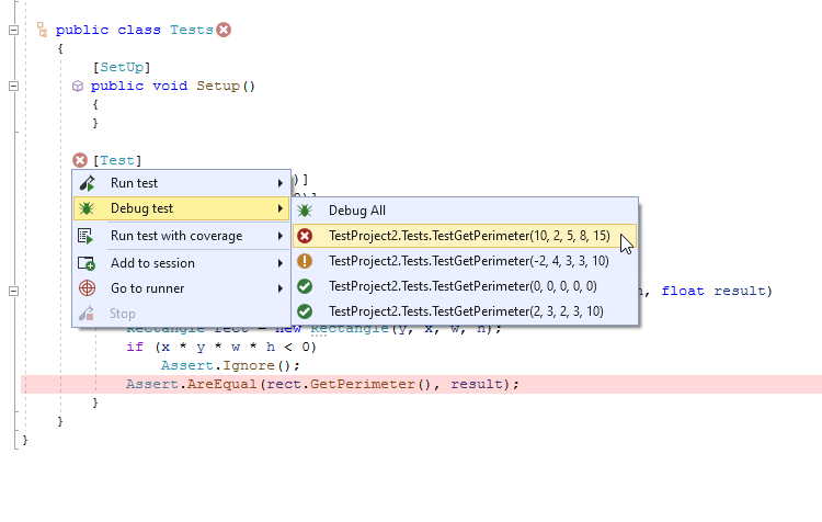 Run and Debug Unit Tests in Visual Studio - CodeRush | DevExpress