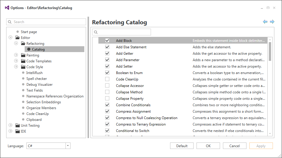 CodeRush Refactorings