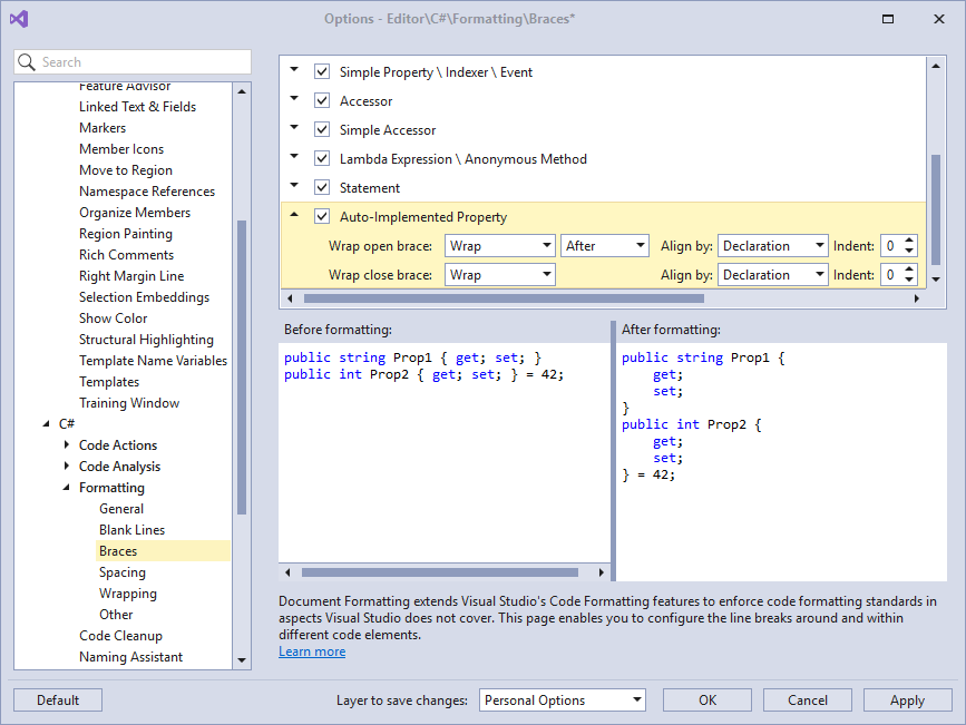 Simple Member Formatting - CodeRush