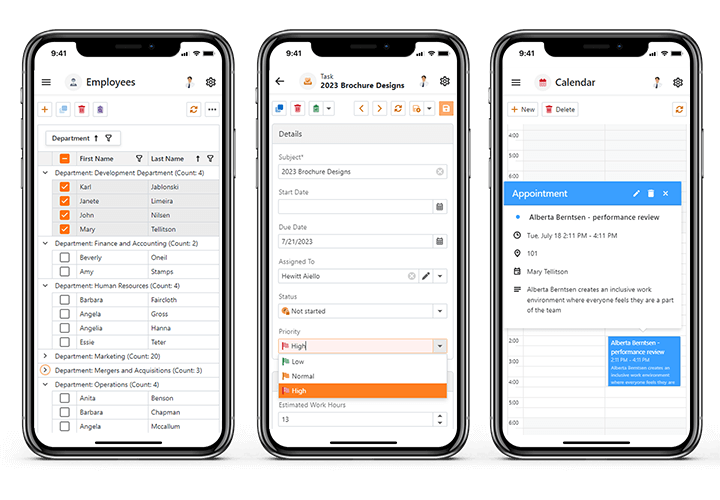 .NET App Framework - Mobile View