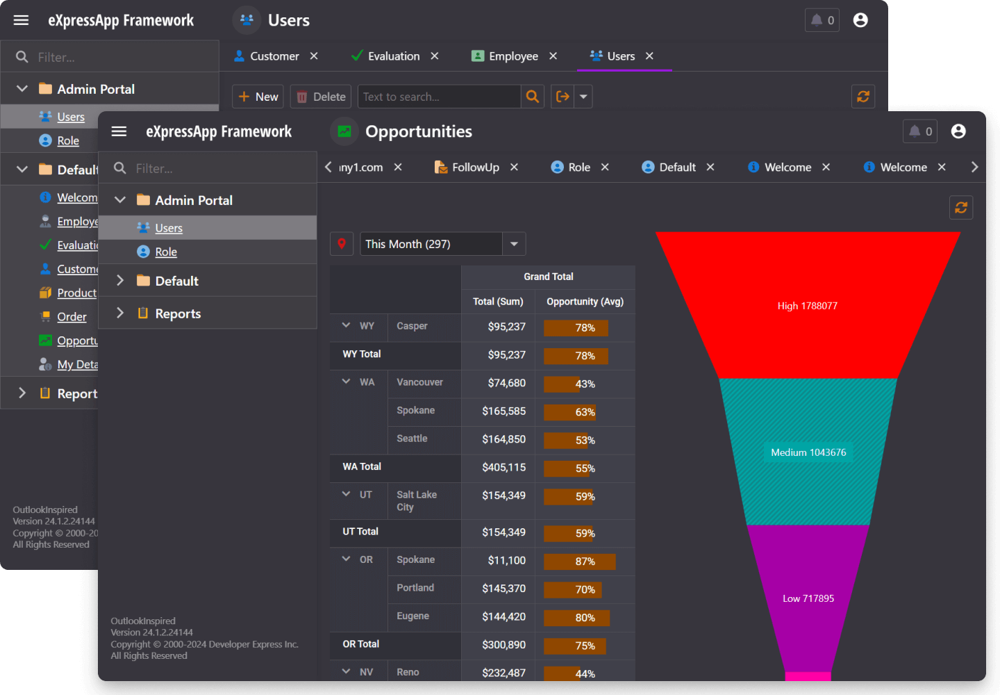 .NET App Framework - CRM for Blazor