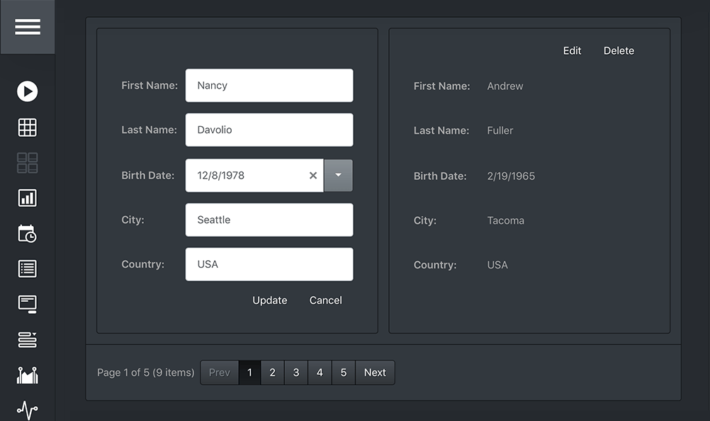 Mobile and Tablet Adaptive Controls for ASP.NET Bootstrap