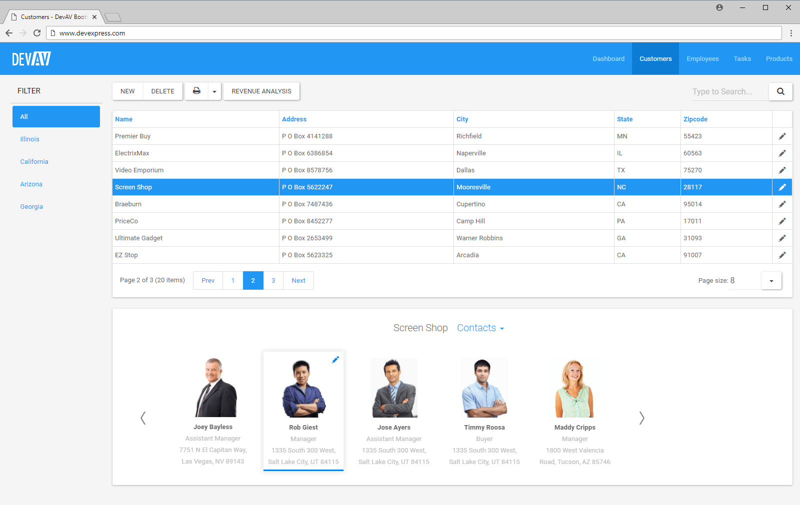 Data Grids for Visual Studio .NET, JavaScript, VCL