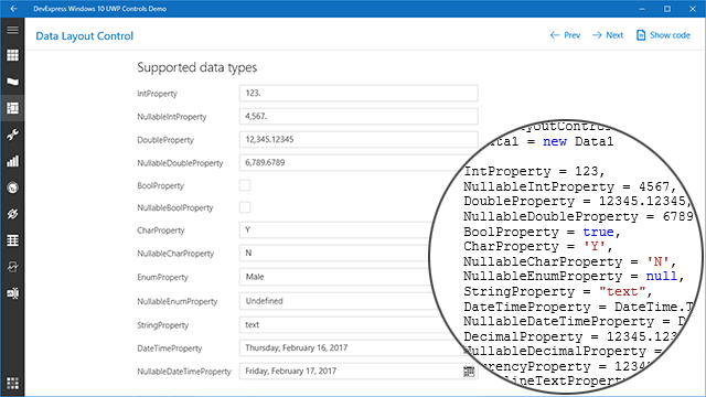 Data Layout Control