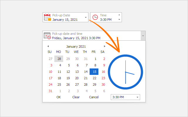 free date time picker for excel