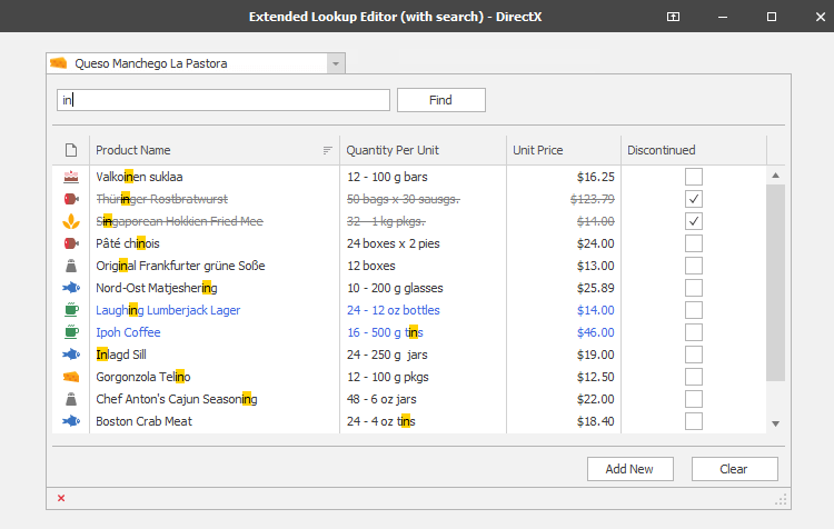 Data Lookups - WinForms Data Editors | DevExpress