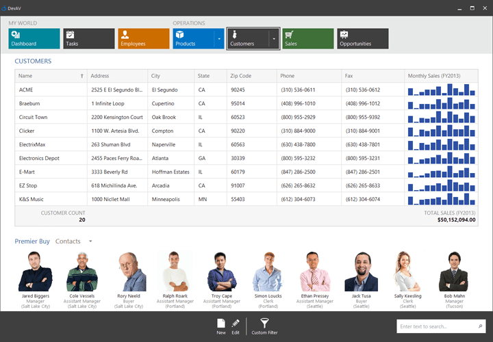 windows forms customer form