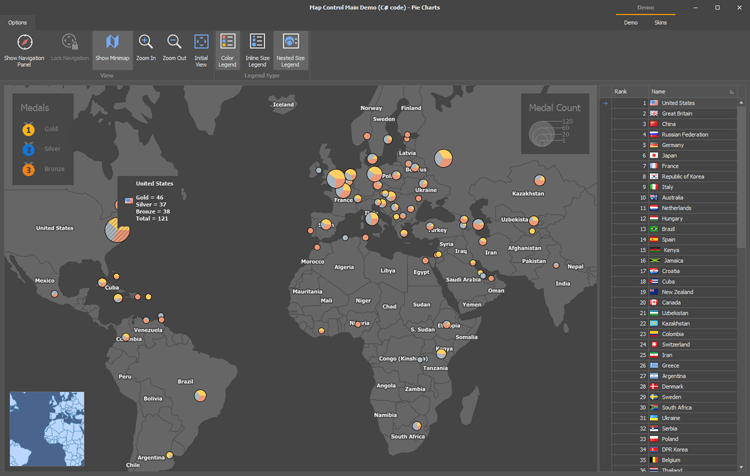 Geospatial Data Analysis - WinForms Map Control | DevExpress