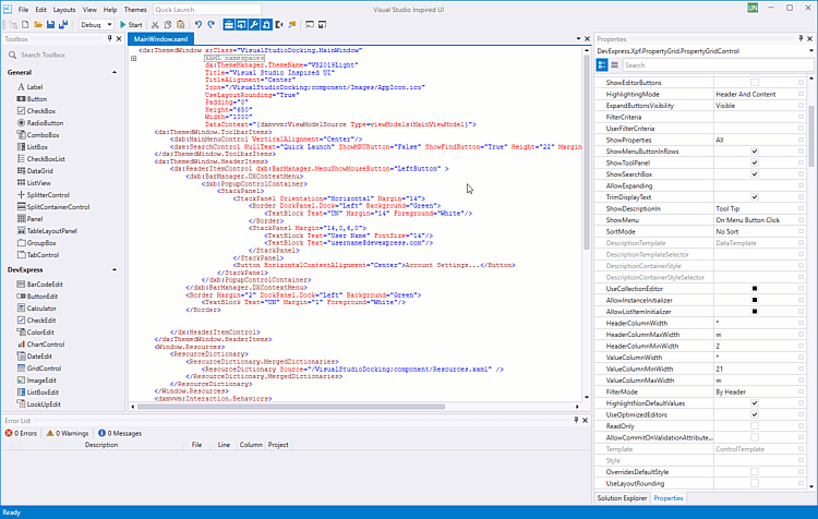 Auto-Hide Panels - WPF Docking Library | DevExpress