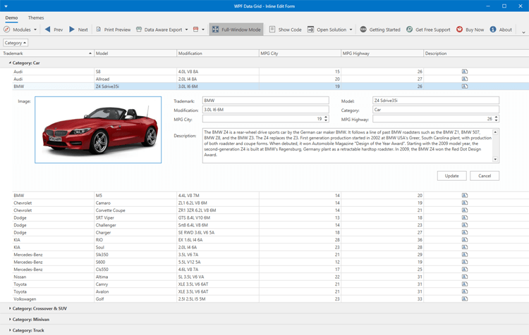 Data Editing - WPF Grid Control | DevExpress