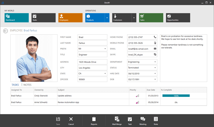 Tablet Data Entry Application built with WPF Controls