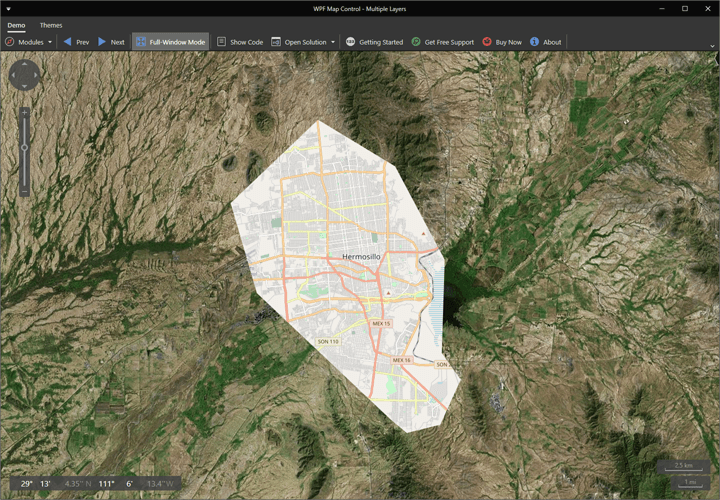 Multiple Map Layers - WPF Map Control | DevExpress