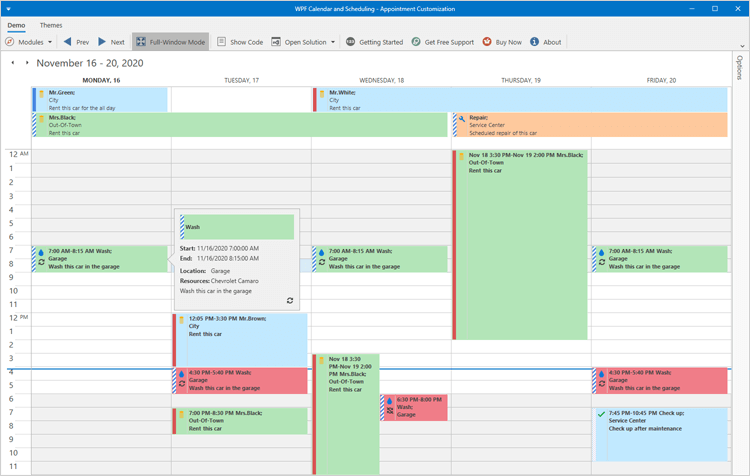 UI Customization - WPF Scheduler Control | DevExpress