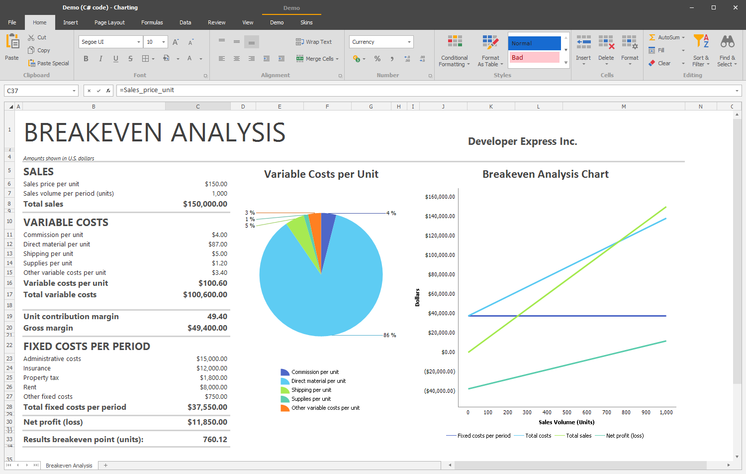 excel office web components