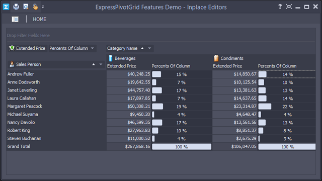 pivotgrid devexpress