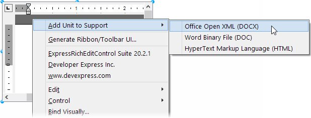 VCL Rich Edit Control - Add Document Format Unit | DevExpress