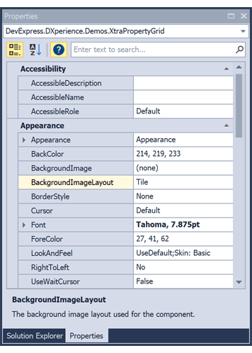 WinForms Property Grid | DevExpress