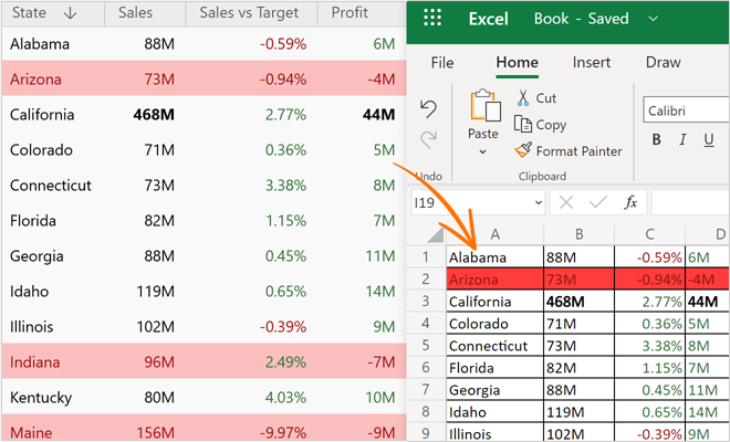 Copy-Paste to Excel - WinUI Data Grid | DevExpress