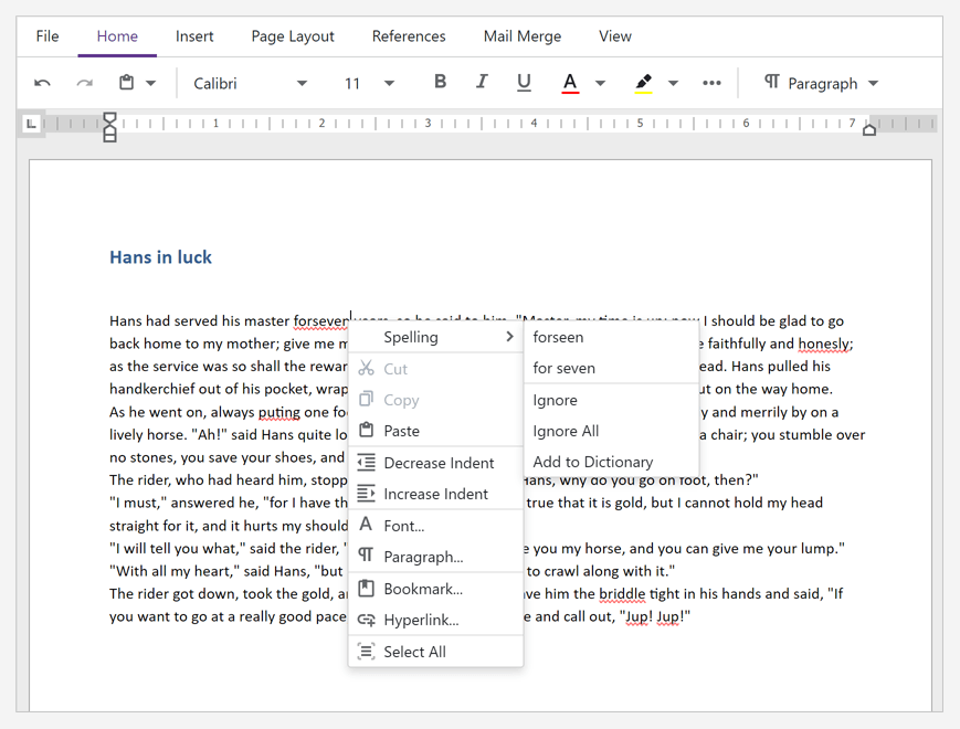 Rich Text Editor - Spell Check, DevExpress Blazor UI Components