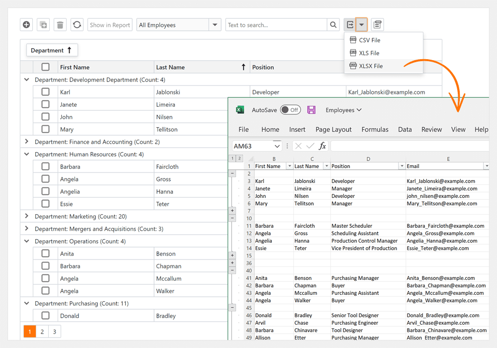 Export to Excel - XAF Blazor, DevExpress