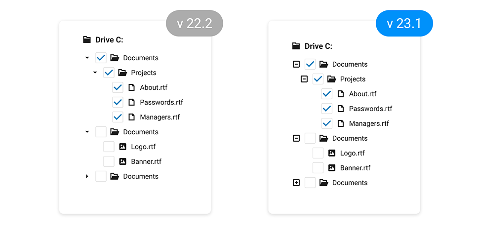 Display Custom Expand-Collapse Icons - DevExtreme TreeView, DevExpress