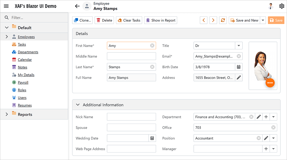 Colored Icons to Distinguish Key UI Commands - XAF Blazor, DevExpress