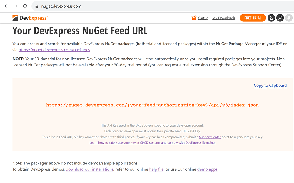 DevExpress NuGet Gallery