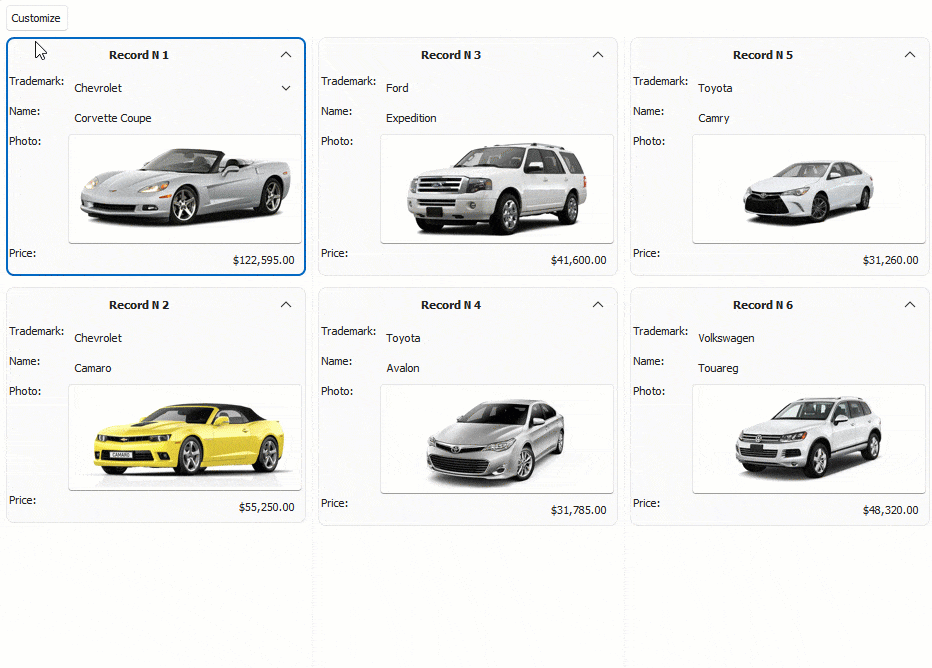 Keyboard Navigation - Customization Window in Data Grid, DevExpress