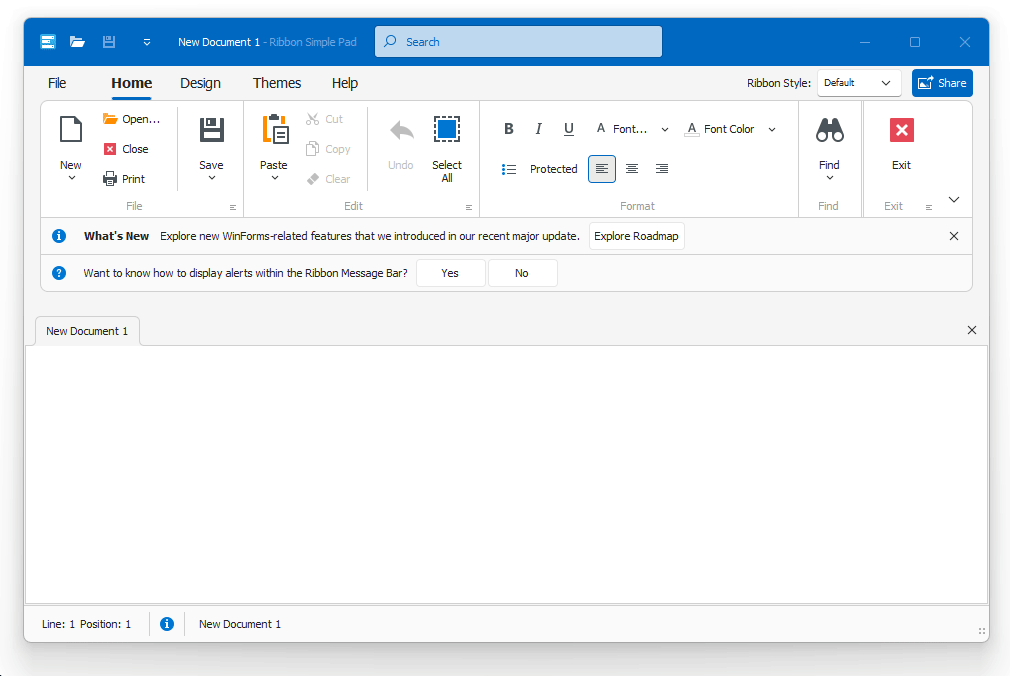 Keyboard Navigation - WinForms Ribbon UI, DevExpress