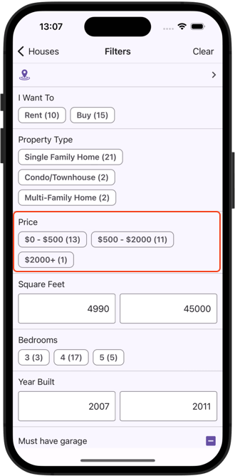 Predefined Filters - .NET MAUI Filtering UI, DevEpress