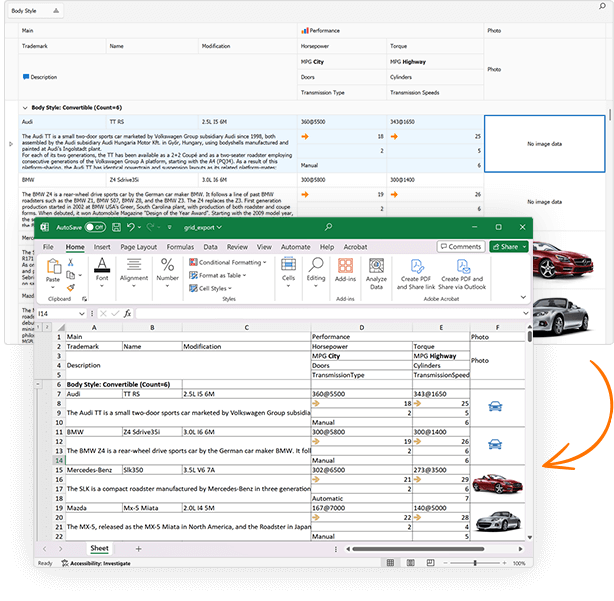 Customize Cell Images During Export to Excel - WinForms Data Grid, DevExpress