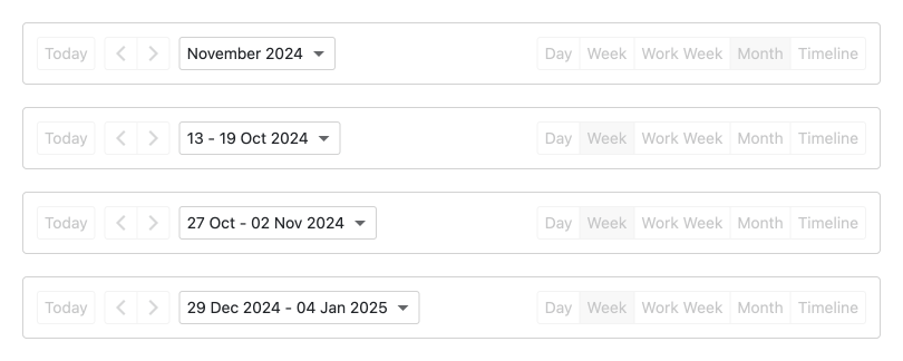 Blazor Scheduler — Selected Date Formatting