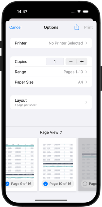 PDF Viewer Print Command