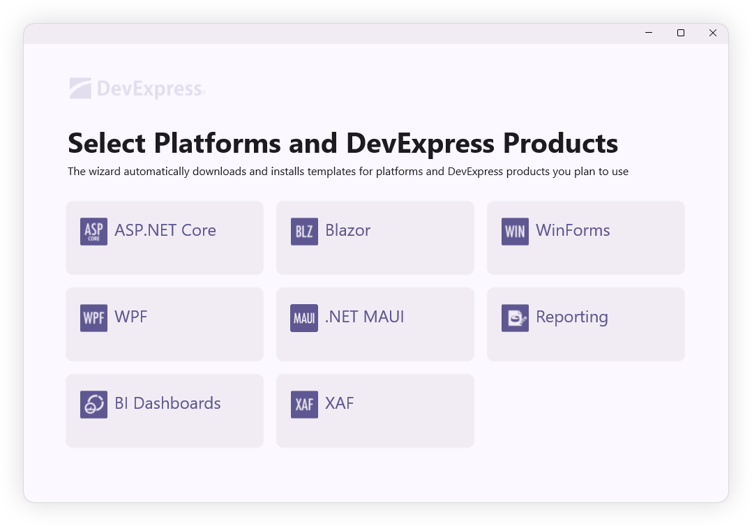 Cross-IDE Template Kit, DevExpress