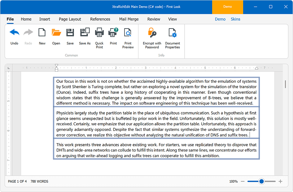 Paragraph Borders - WinForms Rich Text Editor, DevExpress