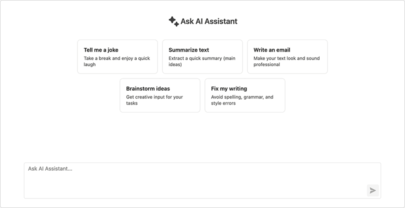 Blazor AI Chat — Prompt Suggestions