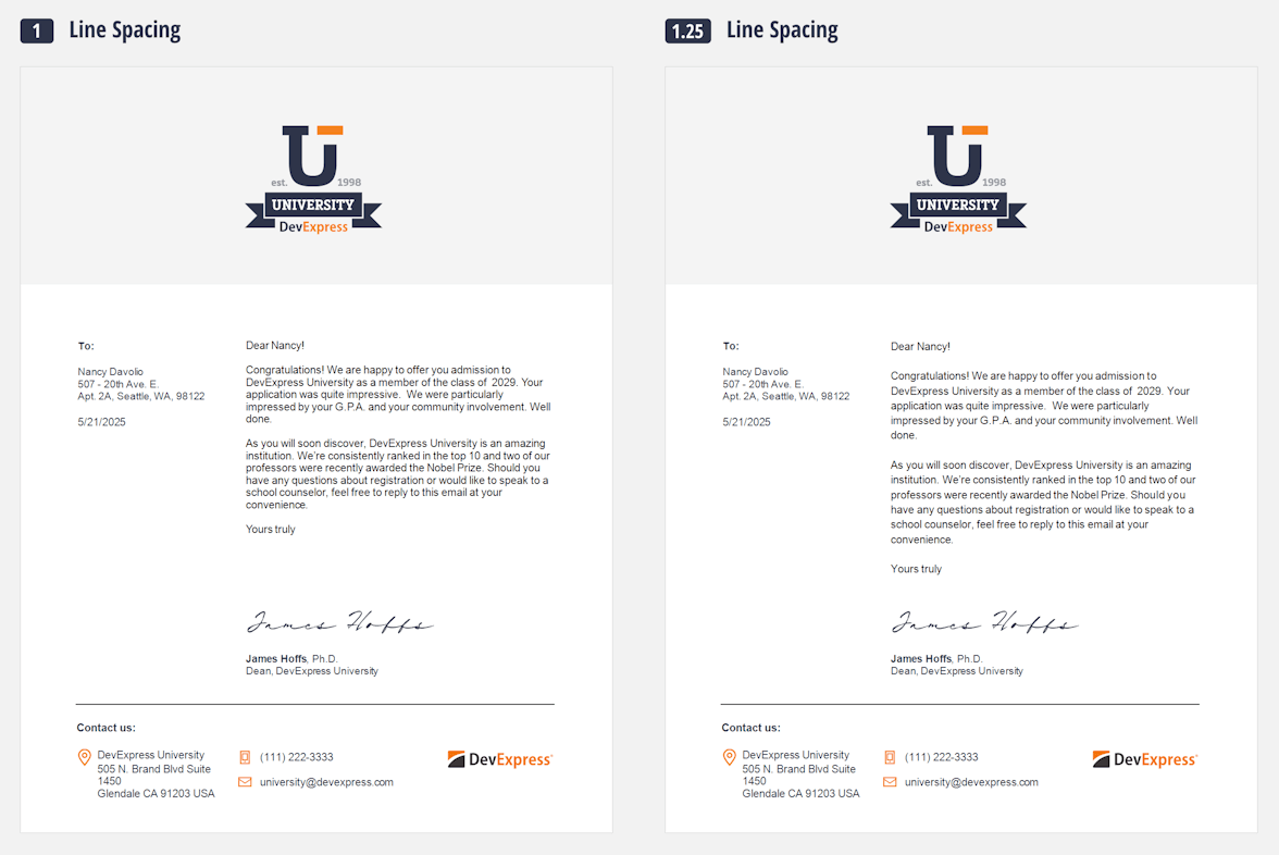 Reports - Different Line pacing