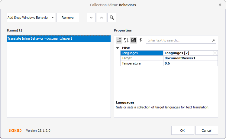 DocumentTranslateInlineBehavior in WinForms Report Viewer
