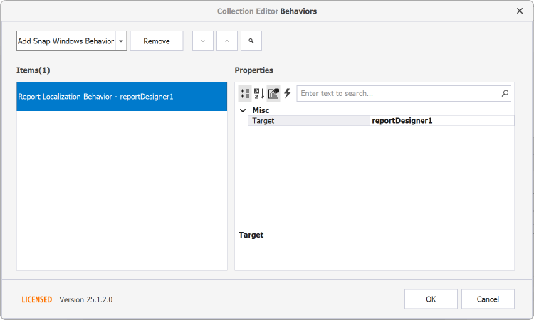 ReportLocalizationBehavior in WinForms Report Designer